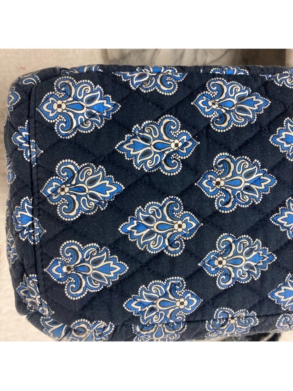 Vera Bradley Calypso Blue Paisley Purse Bag Multiple Compartments Zipper - Picture 8 of 13